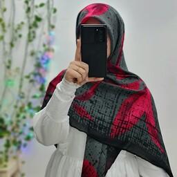روسری نخ گارزا با رنگبندی قشنگ 