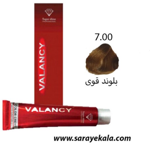 رنگ مو والانسی  VALANCY سری طبیعی قوی 7.00 بلوند فوری 