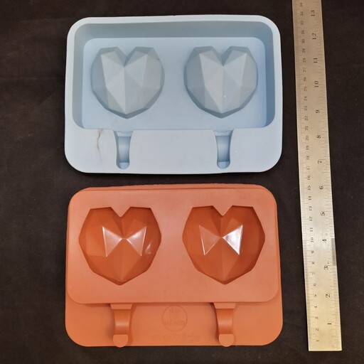 قالب سیلیکونی بستنی دو مدل قلب سوپرایز