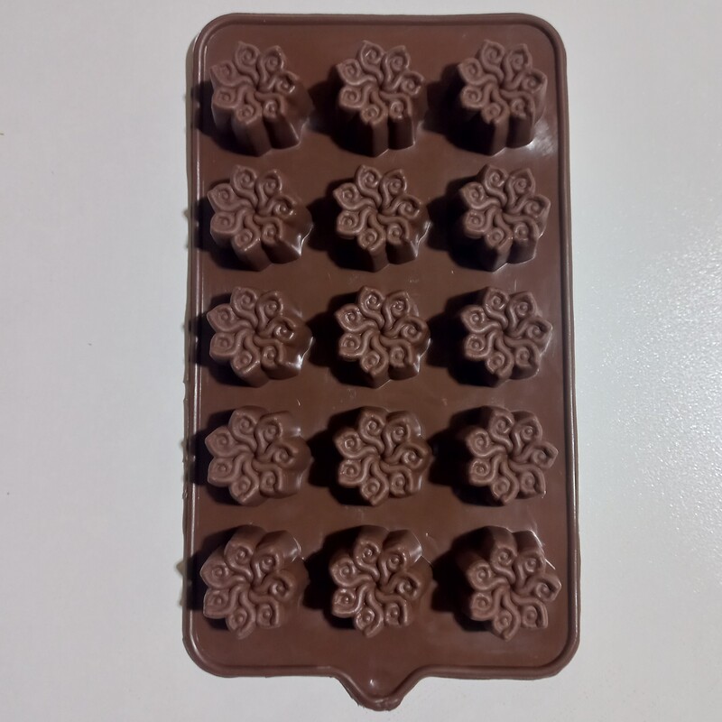 قالب شکلات گل 7پر حلزونی کد 77