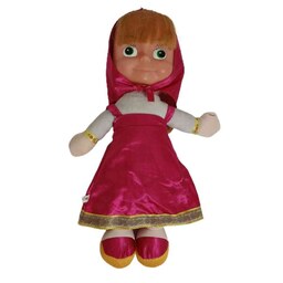 عروسک ماشا  40 سانتی دختر روسری دار عروسک کارتونی شخصیتی دخترونه پارچه ای سر پلاستیکی اسباب بازی دخترانه خارجی وارداتی 