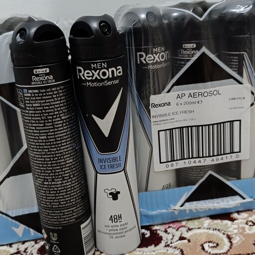 اسپری دئودورانت مردانه رکسونا کوبالت اصل ایتالیادرای حجم 200 میل ا Rexona Motion Sense Cobalt Dry for men 200ml