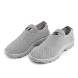 کد 42257  کفش اسپرت Skechers مردانه طوسی روشن پیاده روی بدون بند
