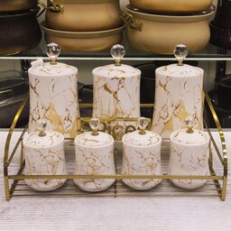 سرویس ادویه پاسماوری در الماسی
طرح سنگ پر طرفدار
7 پارچه با استند فلزی طلایی