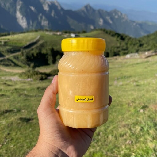 عسل گون رس بسته کریستالیزه کاملا خام  ( 1 کیلو )