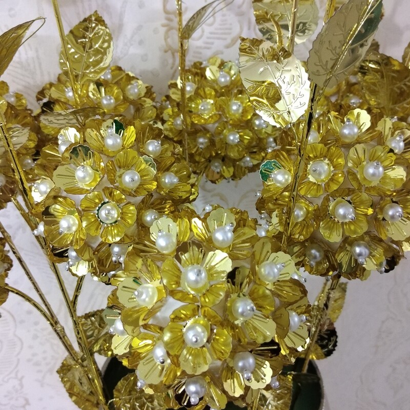 گل توپی طلایی شاخه ای (شاخه 3گل) 