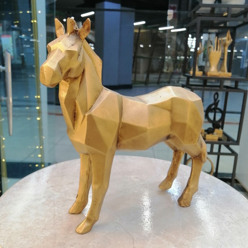 مجسمه اسب گرافیکی پلی استری رنگ ثابت 