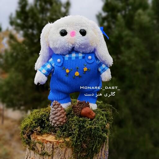 عروسک خرگوش هدیه کریسمس ولنتاین کادو عروسک سفارشی تزئینی چوبی عروسک پولیشی سیسمونی هدیه کادو