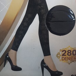 ساپورت زنانه طرح دار بدون جوراب کاملا کشی و فری سایز رنگ مشکی 