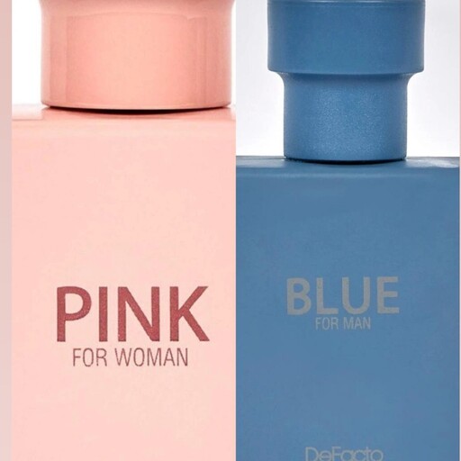 پک دوتایی عطر و ادکلن زنانه و مردانه پینک و بلو دفکتو Defacto pink v blue  دیفکتو