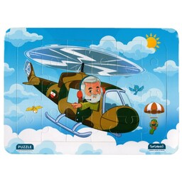 پازل فومی 24 تکه قهرمان من طرح بالگرد یا هلیکوپتر(جورچینی از تصویر کارتونی و انیمیشنی سردار شهید حاج قاسم سلیمانی)