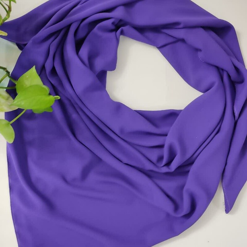 روسری کرپ حریر  اعلا رنگ یاسی سیر خرید مستقیم از تولید کننده 