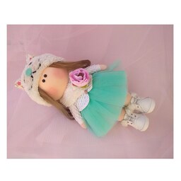 عروسک روسی دختر کلاه گربه ای 30 سانتی مناسب هدیه بهترین کیفیت و قیمت