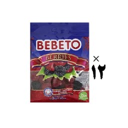 پاستیل تمشک ببتو 12 عددی 80 گرمی Bebeto Berries