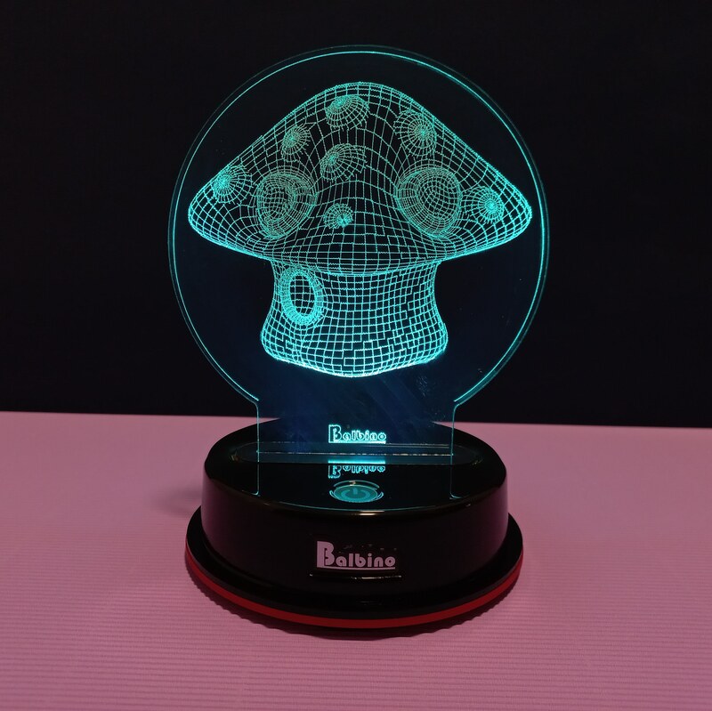 چراغ خواب RGB طرح قارچ سه بعدی برند بالبینو