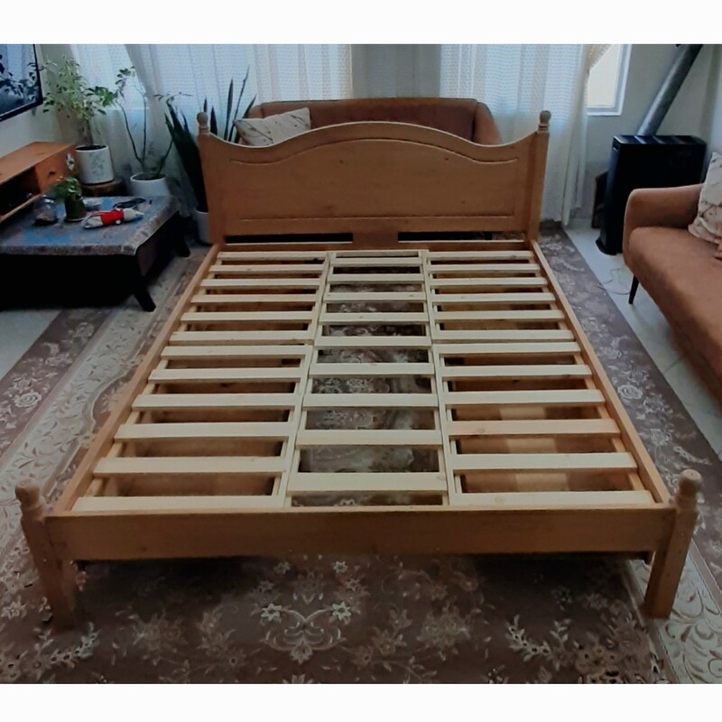 تخت خواب چهار کشو تمام چوب کلاسیک دو نفره 160-200