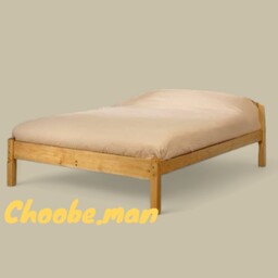 تخت خواب بدون تاج تمام چوب یک نفره مناسب تشک 120-200