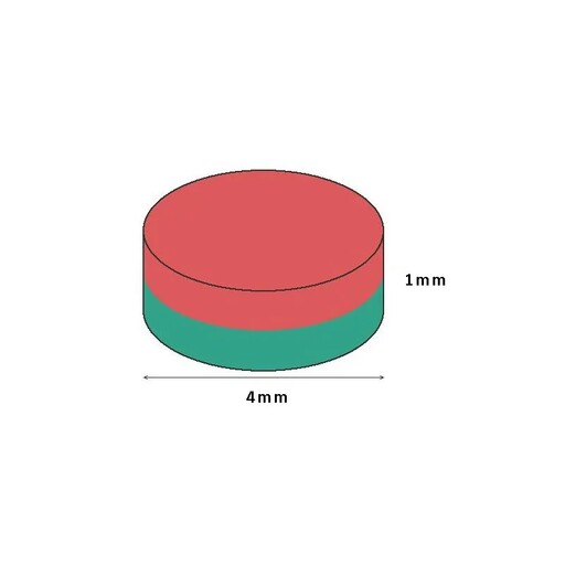 آهنربا نئودیمیوم سوپر مگنت دیسک سایز 4x1mm میلیمتر  بسته 30 عددی