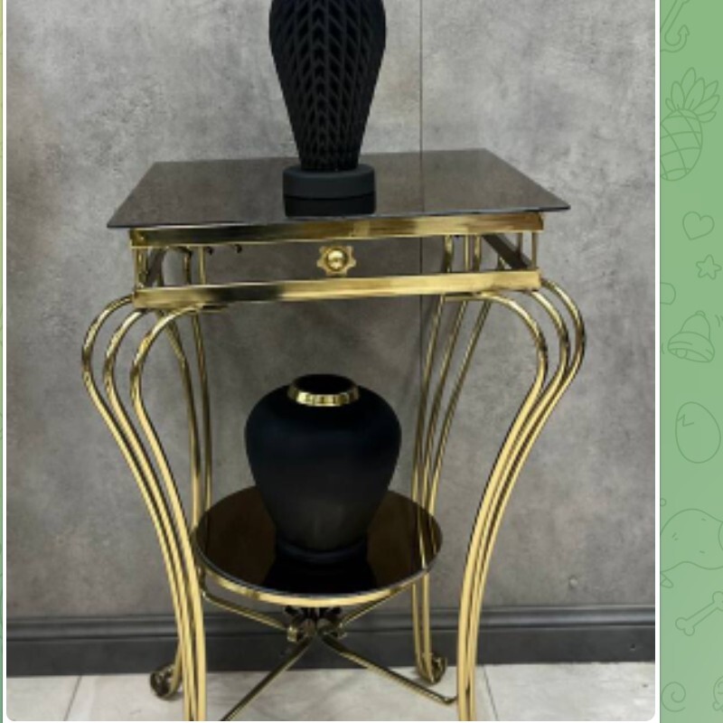 میز کنار سالنی کلاسیک
رنگبندی طلایی نقره ای  مشکی
جنس فلز آبکاری شده
کیفیت  فورتیک
صفحه ام دی 