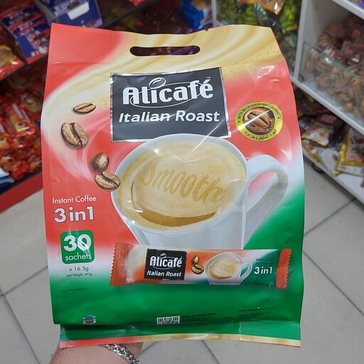 قهوه فوری 3 در 1 ایتالین رست 30 عدد علی کافه   alicafe