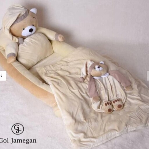 تشک گارد دار نوزادی گل جامگان مدل خرس 
