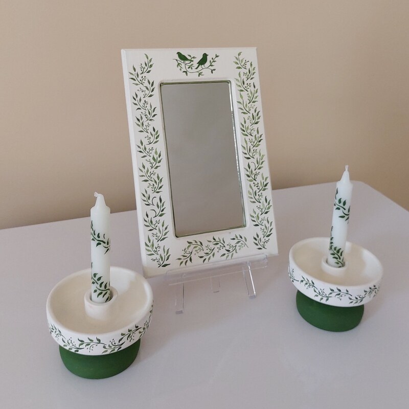 آینه و شمعدان   نقاشی شده