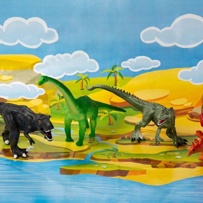 فیگور دایناسور گوشتی با سفره بازی ، اسباب بازی دایناسور ، فیگور اژدها ، حیوانات 