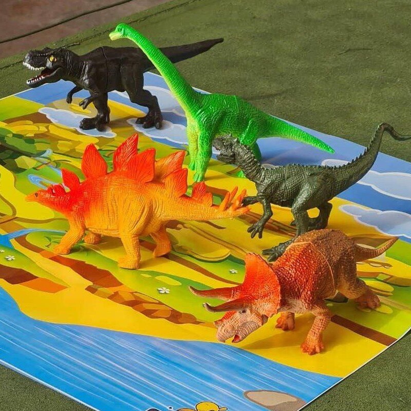 فیگور دایناسور گوشتی با سفره بازی ، اسباب بازی دایناسور ، فیگور اژدها ، حیوانات 