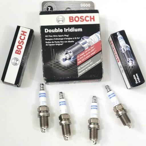 شمع خودرو پایه کوتاه سوزنی لیزری دبل ایریدیم بوش Bosch 4X آلمان ( فروش به قیمت عمده) 