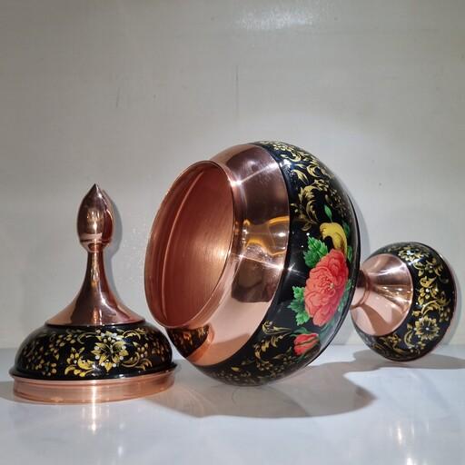 شکلات خوری سایز 30 مدل تشعیر و گل ومرغ از محصولات جدید ثمین مس اصفهان
