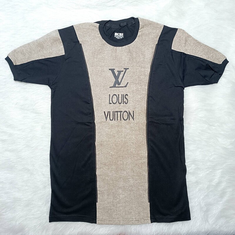 تیشرت مردانه Louis Vuitton  سایز L رنگ کرم،مشکی
