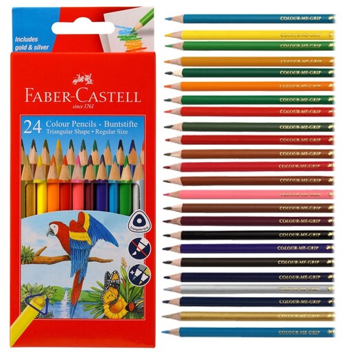 مداد رنگی فابر کاستل 24 مقوایی کلاسیک اصل
