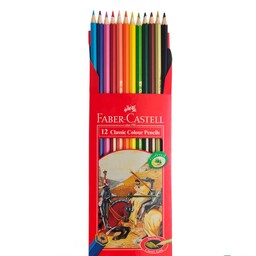 مداد رنگی فابر کاستل 12 مقوایی کلاسیک اصل 
