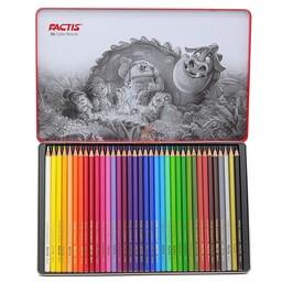 مداد رنگی 36 رنگ فکتیس جعبه فلزیFACTISبسیار با کیفیت