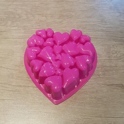 قالب ژله پلاستیکی طرح قلب قطر 16 در 16،ارتفاع5