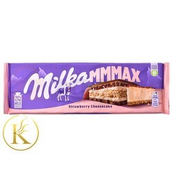 شکلات تخته ای چیز کیک توت فرنگی تریپل مکس میلکا (300گرم) milka max

