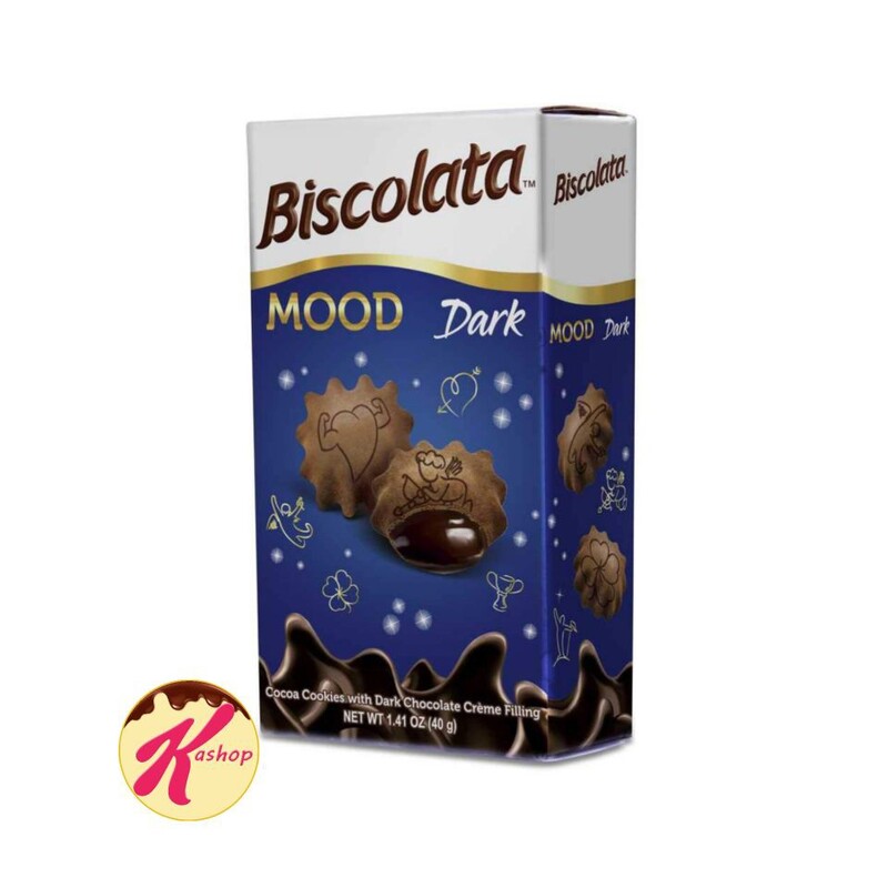 بیسکوییت مغزدار شکلات تلخ بیسکولاتا پاکتی (40 گرم) biscolata

