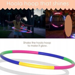حلقه تناسب اندام هولا هوپ 7 تکه پلاستیکی با توپ های رنگی
