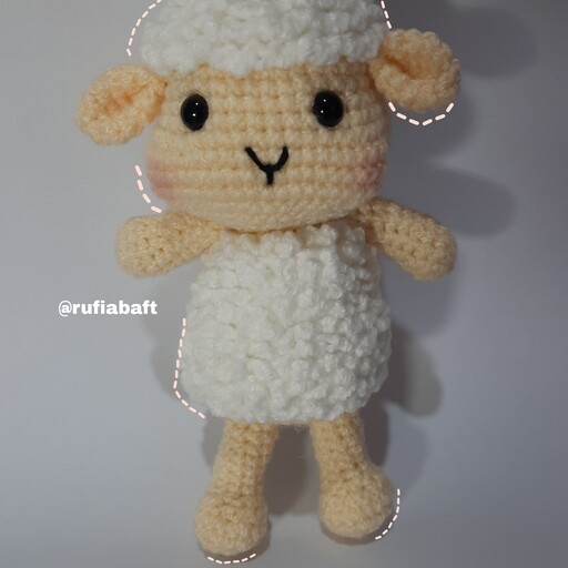 عروسک گوسفند بامزه و تپلی 15سانتی