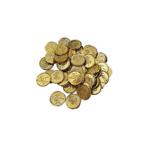 سکه مبارک باد طلایی کد lkju7 بسته 50 عددی