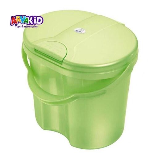 سطل آشغال اتاق کودک برند روتو رنگ سبز صدفی