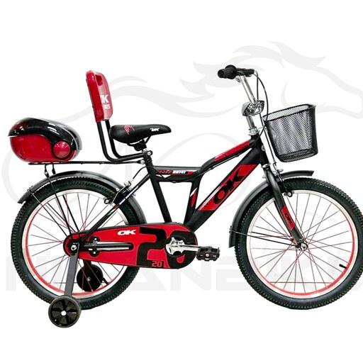 دوچرخه بچگانه اوکی سایز 20 مدل PRADO - HR 141 مشکی-قرمز.کد 1018023