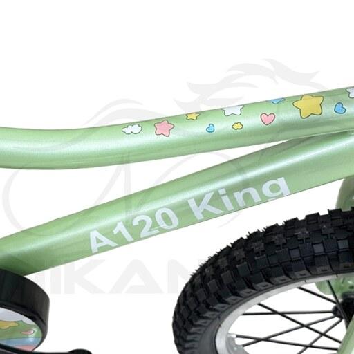 دوچرخه بچگانه کینگ سایز 16 مدل آلومینیومی A-120 سبز.کد 1036003