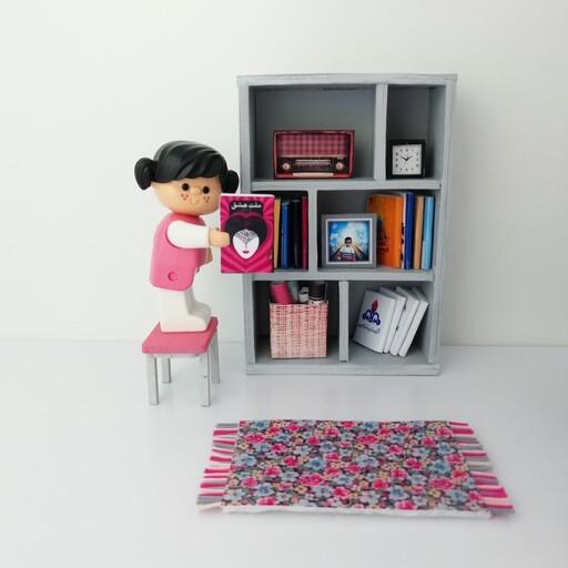 کتاب مینیاتوری سایه روشن با جلد گلاسه- مناسب برای ماکت سازی، خانه عروسکی و کتابخانه مینیاتوری