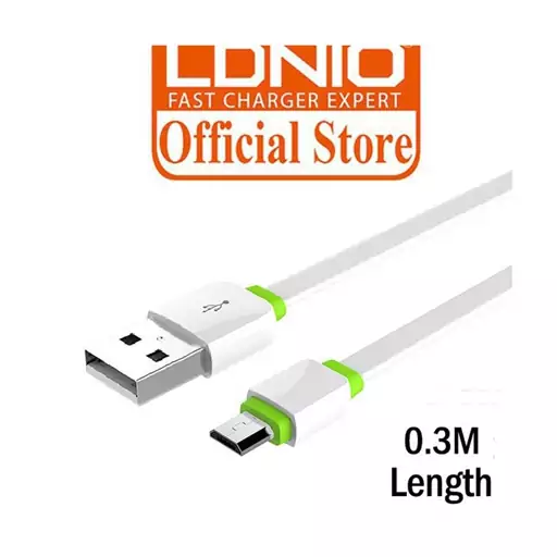 کابل میکرو یو اس بی LDNIO XS-073 طول 0.3 متر