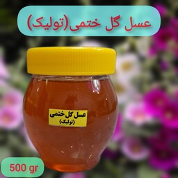 عسل طبیعی گل ختمی(تولیک)کاملا طبیعی و ارگانیک (نیم کیلویی)