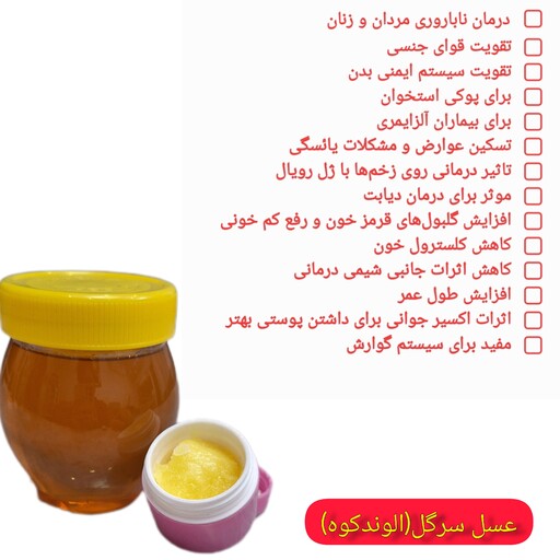 معجون ژل رویال و عسل(500گرم عسل،15 گرم ژل رویال)