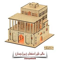 پازل سه بعدی چوبی کاخ عالی قاپو اصفهان (چراغ دار) (آثار باستانی اصفهان)