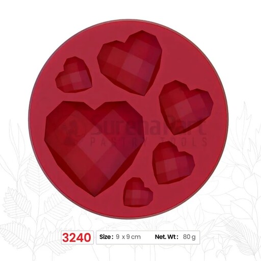 مولد سیلیکونی قلب اوریگامی جور ابعاد 9 در 9 سانتیمتر  برنده سورنا پارت 