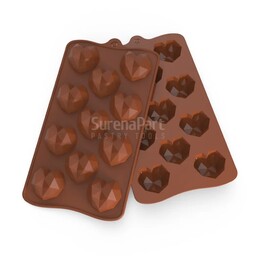 قالب سیلیکونی شکلات قلب اوریگامی برنده سورنا پارت 